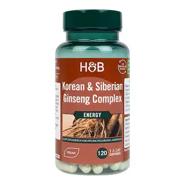 H&B Korean & Siberian Ginseng Complex for immunity, energy, and overall health