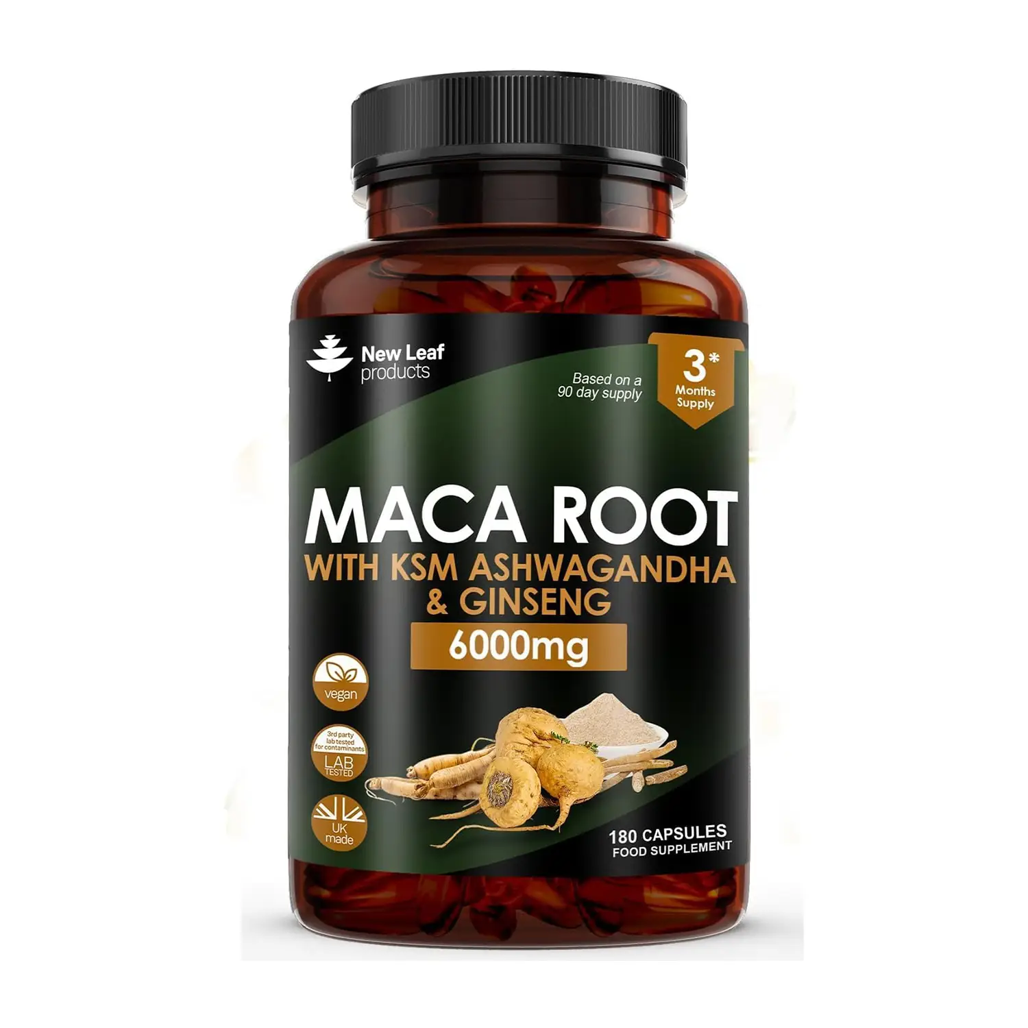 New Leaf Maca Root Capsules for sexual health, memory, and overall wellness