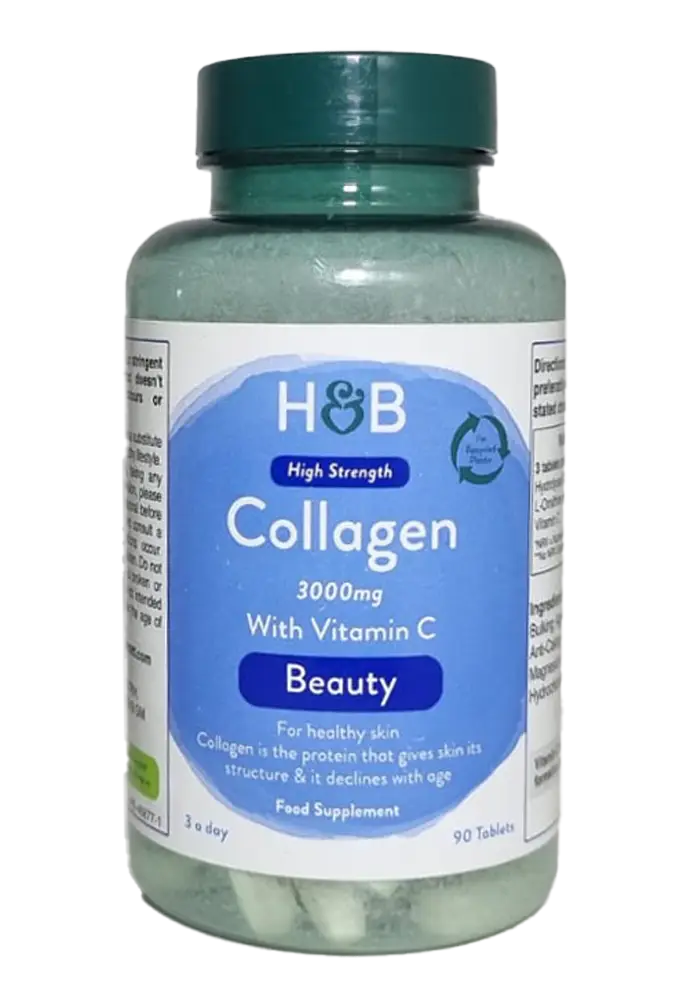 H&B Collagen Beauty + Vitamin C for glowing skin, strong hair, and healthy nails.